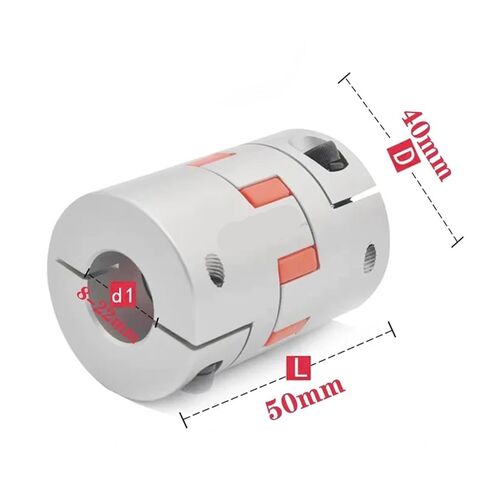 العنكبوت زوجين D40L50 مرنة البرقوق المشبك Motorcoupler رمح 8/10/12/14/16/18/20/22 مللي متر 1 قطعة (8x17) in Kuwait