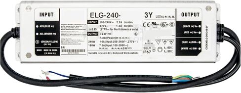 LED Switching Power Supply ELG-240-24B-3Y 24V/36V IP67; ELG-240-36B-3Y 36V 6.66A | ELG24036B3Y in Saudi Arabia
