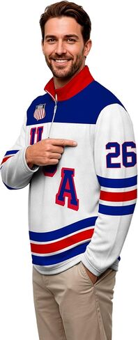 US Hockey Shield 2026 Replica 1/4 Zip Pullover - White - Adult XX in Kuwait