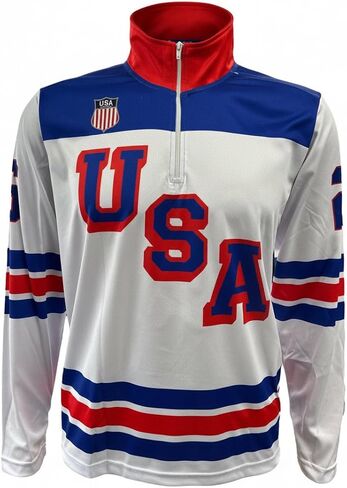 US Hockey Shield 2026 Replica 1/4 Zip Pullover - White - Adult XX in Kuwait