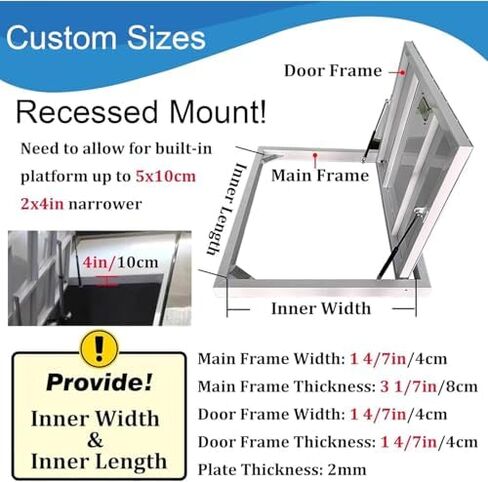 Lar Seamless Hidden Floor Hatch | Recessed Invisible Access Panel for Easy Storage & Entry | Durable Basement Door (34x28 in) - Perfect for Concealed Spaces in Kuwait