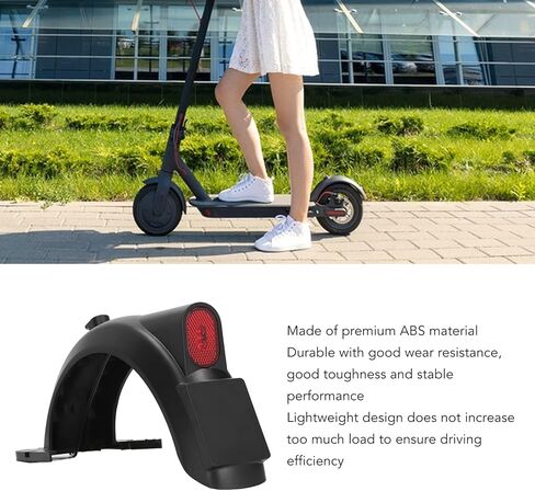 Electric Scooter Rear Fenders, Universal ABS Mudguard Replacement with Tail Light, for MAX G30 Series Electric Scooter in Kuwait