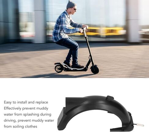 Electric Scooter Rear Fenders, Universal ABS Mudguard Replacement with Tail Light, for MAX G30 Series Electric Scooter in Kuwait