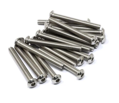 iexcell 20 Pcs 1/4-20 x 2-1/4" Stainless Steel 304 Hex Socket Button Head Cap Screws Bolts Kit in Kuwait