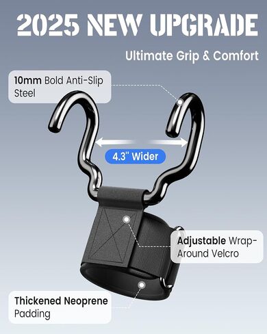 Upgrade Weight Lifting Hooks, Gym Heavy Duty Power Lifting Straps for Men & Women Deadlifts, Pull Up, Powerlifting, Shrugs in Kuwait