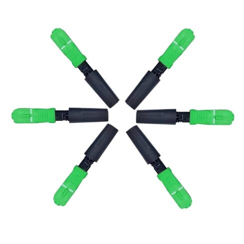 SC FTTH Fiber Optic Quick Fast Connector Connection Field Assembly High Precision Optical Adapter(APC 10pcs) in Saudi Arabia
