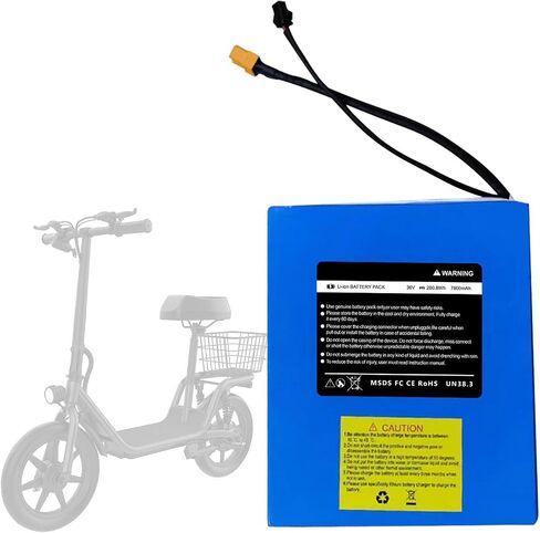 36V 7800mAh Battery Replacement for Gotrax Flex with 280Wh Power Compatible with Gyroor & Gyroshoes Electric Scooters with Seat High Performance Long-Lasting, 6.77 * 5.19 * 1.49 inch in Kuwait
