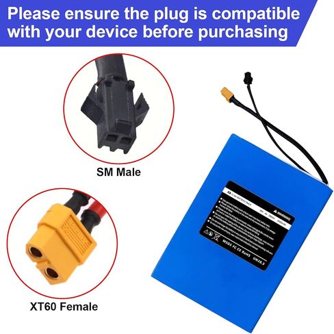 36V 7800mAh Battery Replacement for Gotrax Flex with 280Wh Power Compatible with Gyroor & Gyroshoes Electric Scooters with Seat High Performance Long-Lasting, 6.77 * 5.19 * 1.49 inch in Kuwait