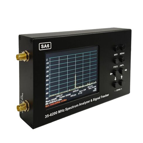 SA6 6GHz Portable Spectrum Analyzer Signal Generator 3.2" Touchscreen 35–6200MHz Frequency Range Handheld RF Signal Tester with Tracking Generator for WiFi 2G 3G 4G LTE GSM CDMA GLONASS in Kuwait