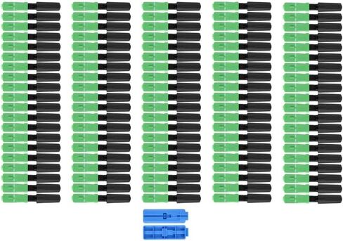 Cryfokt 1100Pcs SC Embedded Fiber Quick Connector, Single Mode Mechanical Fast Connector Low Insertion High Return Loss PER Material for FTTH CATV Broadband Security Monitoring Network in Saudi Arabia
