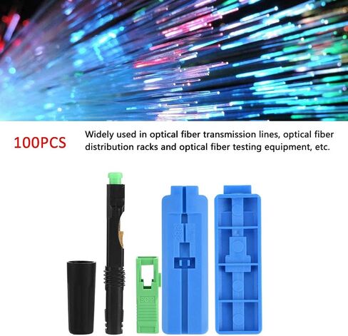 Cryfokt 1100Pcs SC Embedded Fiber Quick Connector, Single Mode Mechanical Fast Connector Low Insertion High Return Loss PER Material for FTTH CATV Broadband Security Monitoring Network in Saudi Arabia
