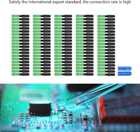 Cryfokt 1100Pcs SC Embedded Fiber Quick Connector, Single Mode Mechanical Fast Connector Low Insertion High Return Loss PER Material for FTTH CATV Broadband Security Monitoring Network in Saudi Arabia