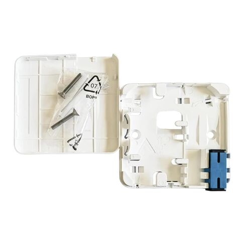 10pcs Fiber Access Panel Box 2120-T-1 SC Junction with Optic Adapter Wall Mounted Wiring Enclosure(10Pcs SC) in Saudi Arabia
