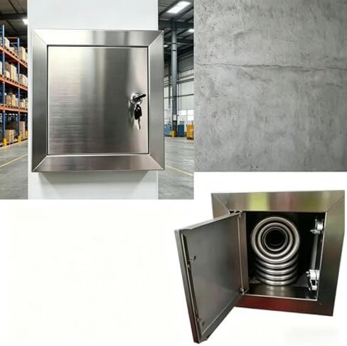Stainless Steel Access Panel with Lock - Recessed Service Door for Plumbing & Electrical, Sizes: 6x6, 8x8, 10x10, 18x18, 24x26, 35x35 Inch (50x70cm/20x28in) in Kuwait