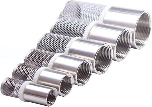 1/8 "1/4" 3/8 "1/2" 3/4 "1" 1-1/4 "1-1/2" 2 "BSPP أنثى الموضوع 304 الفولاذ المقاوم للصدأ مرشح شاشة وصلة أنابيب لمضخة المياه (BSP1 أنثى) in Kuwait