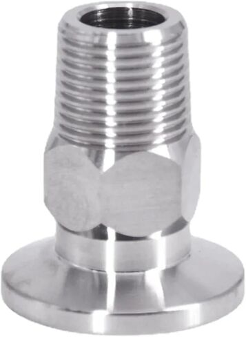 1-1/4 "BSPT ذكر أنثى x KF 16 25 40 50 فراغ ثلاثي معسكر عرافة SUS 304 تركيب أنابيب الفولاذ المقاوم للصدأ (KF40 K55mm، BSPT MALE_1-1/4") in Kuwait