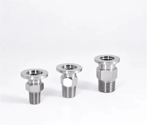 1-1/4 "BSPT ذكر أنثى x KF 16 25 40 50 فراغ ثلاثي معسكر عرافة SUS 304 تركيب أنابيب الفولاذ المقاوم للصدأ (KF40 K55mm، BSPT MALE_1-1/4") in Kuwait