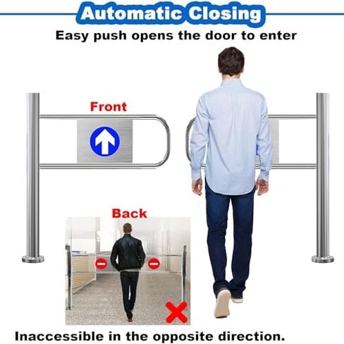 Automatic CNG 1-Way Safety Door, 90° Swing Gate for Warehouses & Markets, Heavy-Duty Entrance Barrier, 130cm Wide, Perfect for Shopping Malls & High-Traffic Locations in Kuwait