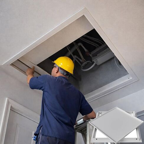 18x18, 20x20, 22x22 White Aluminum Access Door, Ceiling Inspection Hatch with Removable Tray, Service Shaft Door Panel for Shops, Factories and Hotels(15x16in/38.1x40.6cm) in Kuwait