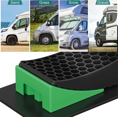 2Packs RV Leveling Blocks System Kit Camper Leveling Blocks for RVS Trailer with Carrying Bag, Anti-Slip Mats, T Bubble Level Up to 35000 LBS in Kuwait