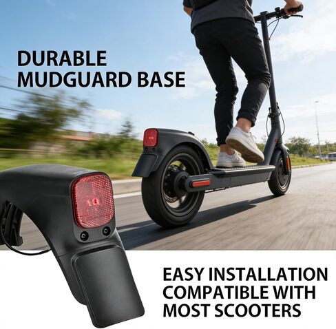 Insurance Plate Base Compatible with Ninebot Max G3, Reinforced ABS Electric Scooter Rear Fender License Reflective Shell, Performance Matte Black Max G3 Rear Mudguard Accessories in Kuwait