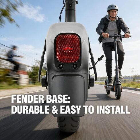 Insurance Plate Base Compatible with Ninebot Max G3, Reinforced ABS Electric Scooter Rear Fender License Reflective Shell, Performance Matte Black Max G3 Rear Mudguard Accessories in Kuwait