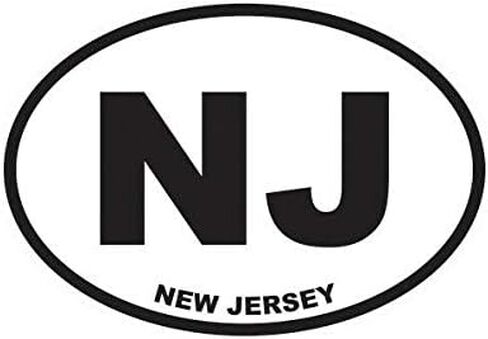 EW تصاميم ولاية نيو جيرسي البيضاوي ملصق مائي الفينيل NJ ملصقات للسيارة متعددة الأشكال ملصق فينيل سيارة شاحنة ملصق مائي 5" in Kuwait