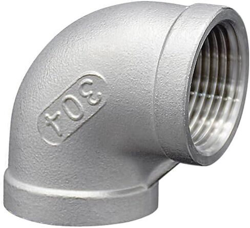 1/8 ''-2'' NPT أنثى الموضوع 304 الفولاذ المقاوم للصدأ يساوي 90 درجة الكوع وصلة أنابيب المياه SS304 موصل مشترك (05) in Kuwait