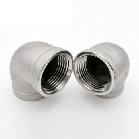 1/8 ''-2'' NPT أنثى الموضوع 304 الفولاذ المقاوم للصدأ يساوي 90 درجة الكوع وصلة أنابيب المياه SS304 موصل مشترك (05) in Kuwait