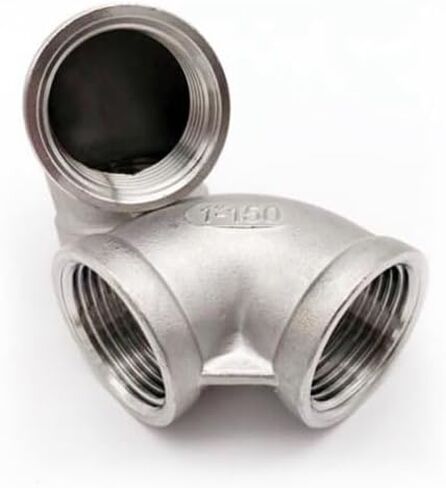 1/8 ''-2'' NPT أنثى الموضوع 304 الفولاذ المقاوم للصدأ يساوي 90 درجة الكوع وصلة أنابيب المياه SS304 موصل مشترك (05) in Kuwait