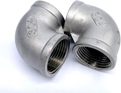 1/8 ''-2'' NPT أنثى الموضوع 304 الفولاذ المقاوم للصدأ يساوي 90 درجة الكوع وصلة أنابيب المياه SS304 موصل مشترك (05) in Kuwait