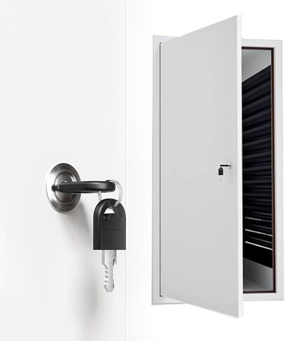 White Plumbing Access Doors with Lock & Key，1500 1400 1000 600 500 900 800 Mm Inspection Doors Service Hatch White/Service Shaft Door, Wall Hole Cover - Commercial/Household(300x1100mm) in Kuwait