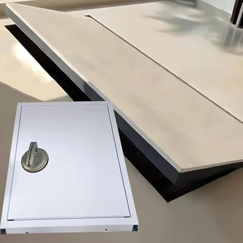 فتحة أرضية فولاذية غير ملحومة، باب سفلي مجوف مقاس 46 × 30 بوصة، لوحة وصول غير مرئية للقبو، هيكل فولاذي متين، مثالية للاستخدام المنزلي والتجاري in Kuwait