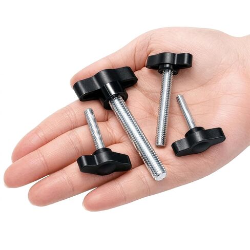 Cididu 60 Pcs Thumb Screws Kit, 4MM M5 M6 M8 Plastic Tee Wing Thumb Screws, Carbon Steel Thread Clamping Knob, Quick Remove Hand Tighten Bolts for Machine Equipment Woodworking, 4 Size in Kuwait