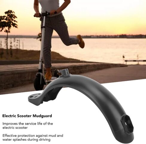 Rear Mudguard, Scooter 4 Hole Splash-Proof Fender Rear Bracket Scooter Replacement Compatible with M365 Electric Scooter Accessory Support ​(Black)​ in Kuwait