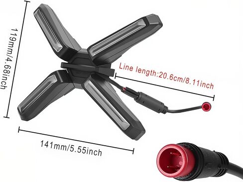 GYL Scooter Headlight, X-Type Position Light Compatible with Ninebot by Segway ZT3 Pro Scooter, X-Shape Front Lamp High Visibility Headlight Replacement ZT3 Original Accessories in Kuwait