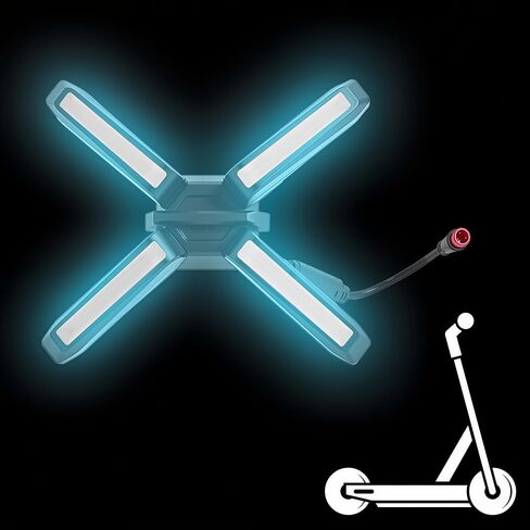 GYL Scooter Headlight, X-Type Position Light Compatible with Ninebot by Segway ZT3 Pro Scooter, X-Shape Front Lamp High Visibility Headlight Replacement ZT3 Original Accessories in Kuwait
