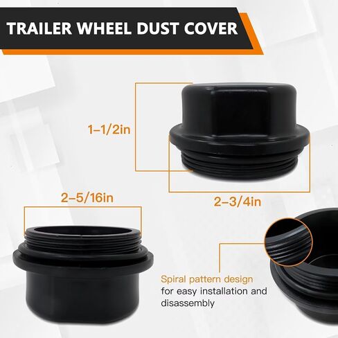 New 2pcs 81143 for Dexter Vortex Replacement Caps w/O-Ring, K71-G01-73 21-261 Replacement for Vortex Hub Dust Cap 48355v - Fit for Boat/Trailer/Other Hub Kits in Kuwait
