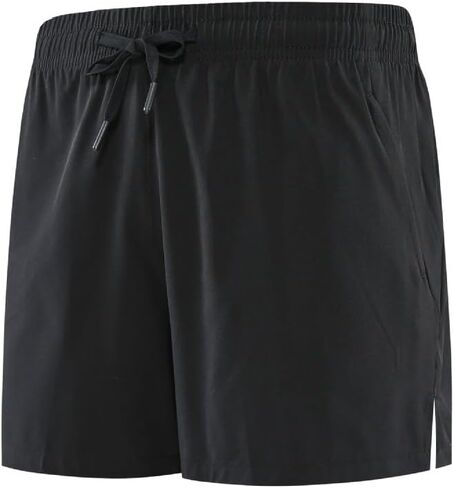 Men's Grayish American Style Quick Dry Sports Shorts - Drawstring Waist Side Pockets in Kuwait