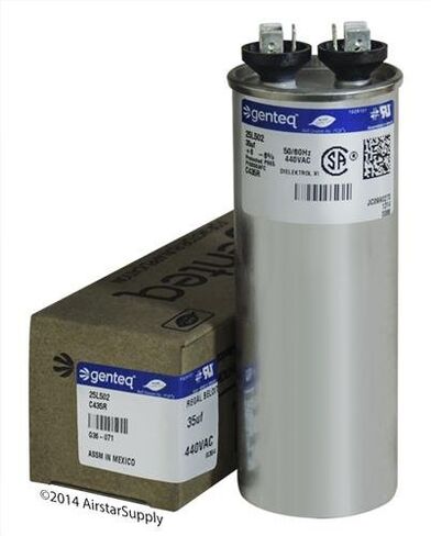 Mars 12243 - 35 uF MFD x 440 VAC Genteq استبدال مكثف مستدير # C435R / 25L502 in Kuwait