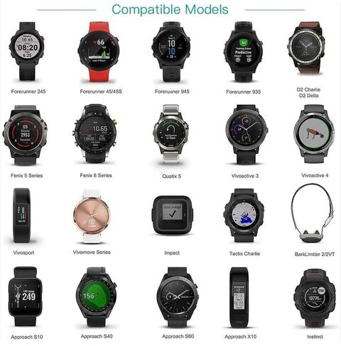شاحن لساعة Garmin Forerunner، Vivoactive 5، كابل شحن غريزة | متوافق مع Venu 3S/4، Forerunner 165/265/570/55، Vivoactive 6، Fenix ​​8/7، 3.3FT، محول USB in Kuwait