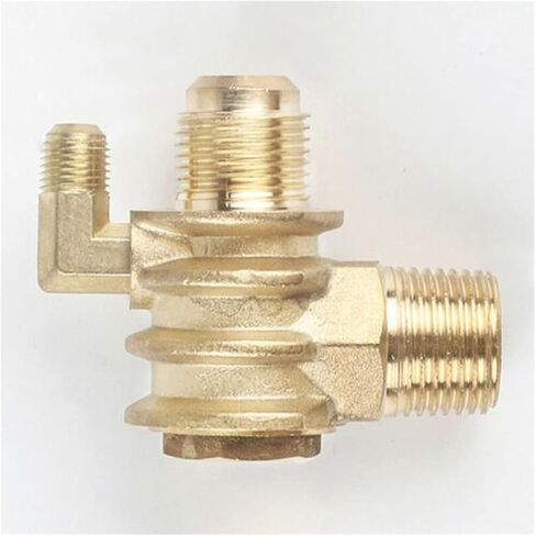High-Pressure Brass 3-Port Unidirectional Check Valve for Gas Compressors - Durable Workshop Replacement Part in Kuwait