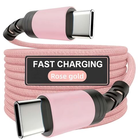 كابل USB C إلى USB C شحن سريع 60 وات PD 5A، سلك شاحن من النوع C للهواتف الذكية والأجهزة اللوحية وأجهزة الكمبيوتر المحمولة، 3.3FT/6.6FT (أزرق، 200 سم=6.6قدم=78.7 بوصة) in Kuwait