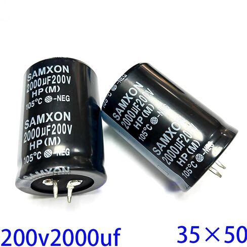 1 قطعة 200v2000 فائق التوهج حجم 35 × 50 مللي متر الألومنيوم مُكثَّف كهربائيًا 200 فولت in Kuwait
