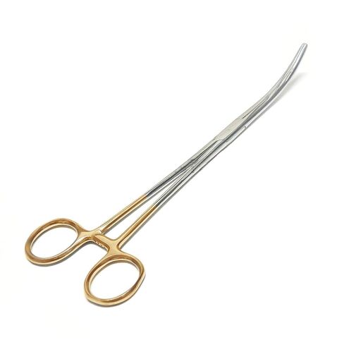 Rochester Carmalt Forcep 6.25" Curved with Gold Handle Instruments Stainless Steel in Kuwait