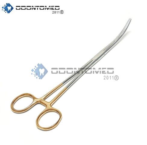 Rochester Carmalt Forcep 6.25" Curved with Gold Handle Instruments Stainless Steel in Kuwait