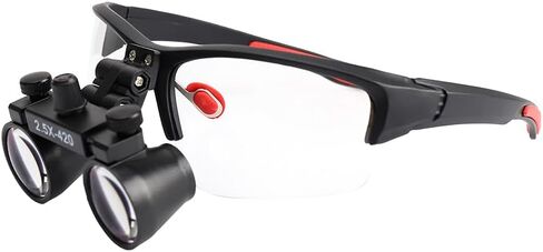Dental Binocular Loupes 2.5X Magnifying Glasses Ultralight Eyeglasses for Dentistry Cloth Packaging in Kuwait