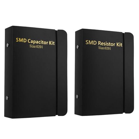 مجموعة أدوات المقاومات SMD 0201 مع مجلد تشكيلة المكثفات 0201 - عينة من مجموعة الكتب للمكونات الإلكترونية. in Kuwait