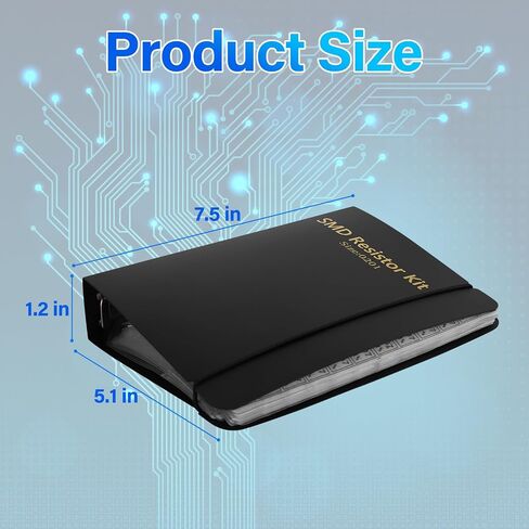 مجموعة أدوات المقاومات SMD 0201 مع مجلد تشكيلة المكثفات 0201 - عينة من مجموعة الكتب للمكونات الإلكترونية. in Kuwait