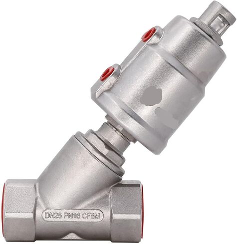 1 Inch Pneumatic Single Acting Air Actuated Angle Seat Valve NC 1Pcs(Thread) in Kuwait